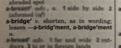 Abridge Dictionary Definition